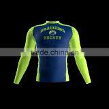 Polyester Spandex Long Sleeves Dragoons Compression Shirt/Rash Guard With Club Logo Player Name and Numbers at Sleeves