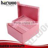 Beautiful Paper Gift Box With Fabric Lid and Bow Tie