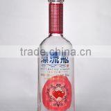 Cheap glass liquid wholesale custom boston round bottle for packing