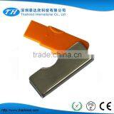 Factory Price Thin Lightweight Portable Metal USB Flash Drive With Chain thumbnail-4