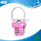 New 2014 Hot Sale 3 Digital Reset Suitcase Cable Combination Lock thumbnail-2