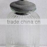 100576F-glass Holder W/metal Finched Cover