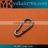 Yukai stainless steel carabiner hook spring snap hook for hanging