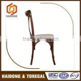 Gold Supplier Promotional Sale Beauty Stacking Wooden Cross Back Chair thumbnail-1