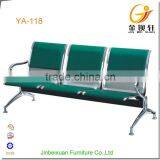 Green PU upholstery cushion 3-seater bus station waiting chairs