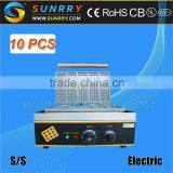 Industrial Automatic Electric Rectangle 10 Egg Cake Waffle Maker