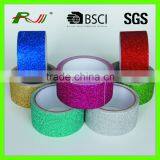 popular self adhesive	polyester Decorative glitter tape for DIY book