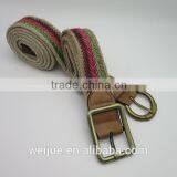 Fashion Mixed Colors Rope Fabric Belt With Square Buckle for Women thumbnail-4