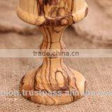 Olive Wood Carved Goblet Wineglass Hand Made thumbnail-4