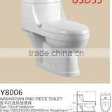 wc toilet ceramic washdown one piece toilet S-trap white toilet cheap price with good quality toilet Y8006