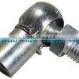 33-16-32mm White Zinc Plated Metal Ball and Socket Joint With M12 and M12 for Gas Spring thumbnail-1