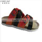 2016 New Style Women Cork Slipper Black Orange and Red With Hasps Fashion Cork Slipper
