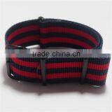 New Arrival Black Red Stripe Custom Nato Nylon Watch Straps thumbnail-4
