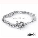 Stainless Steel Chain Charm Bracelet Leather Bracelet For Women/925 Silver Bracelet thumbnail-4