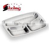 3 Lattices Stainless Steel Sectional Dinner Plate thumbnail-1