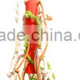 Plastic Wooden Bird House Green Standing Bird Figure Toy thumbnail-1