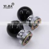 Polished Chrome Finish Black Enamel Door Set Glass Door Knobs thumbnail-4