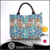 China Factory Women Print Fabric Canvas Tote Bag thumbnail-1