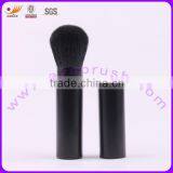 Nylon Hair Matt Black Individual Retractable Makeup Brush, OEM Welcome