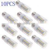 10 E27 7W 365730SMD 650LM 3000-3500K Warm White Light LED Corn Bulb(220-240V) thumbnail-1