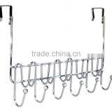 Chrome Wire Over Door 11 Hooks Organizer Rack thumbnail-1