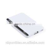 2200mAh Mini Portable USB Power Bank Cables Include