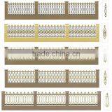 Garden Decoration Color Painted Metal Cast Aluminum Garden Picket Fence thumbnail-2