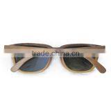 2017 New Arrival High Quality Blue Lens Ebony Wood Sunglasses With Engraved Logo thumbnail-2