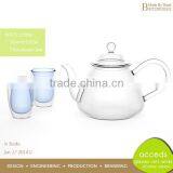 Mouth Blown Personalized Heat Resistant Durable Glass Pot For Coffee thumbnail-2