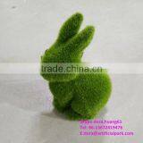 H080612 Fake Green Grass Rabbit Small Plastic Rabbits Artificial Decorative Rabbit thumbnail-1