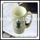 Stoneware Matt Black Color Ceramic Mug /embossed Logo Print /350 ml / 12 Oz Matte Black Coffee Mug thumbnail-1