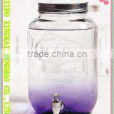 10 Liter Embossed Glass Beverage Dispenser With Metal Rack thumbnail-4