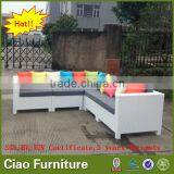 Colorful Outdoor Patio Wicker Sofa Outdoor Furniture thumbnail-4