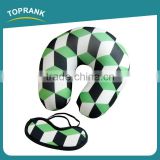 Toprank Wholesale Design Custom Logo Magic Cube Printed Eyemask Microbead Neck Pillow Travel Sleep Set Travel Airline Kit