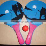 Mesh Bag Packing Wooden Badmition and Beach Racket With PE Handle thumbnail-2
