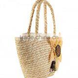 Wheat Straw Handmade Women Summer Straw Bag Wholesale thumbnail-2