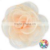 Light Yellow Many Layers Flower Party Decoration Handmade Chiffon Flowers Wholesale thumbnail-1