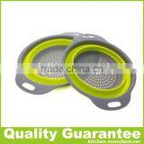 Customized Color Silicone Colander Collapsible Plastic Silicone Strainer thumbnail-3