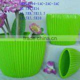 Decorative Green Ceramic Flower Pot thumbnail-1
