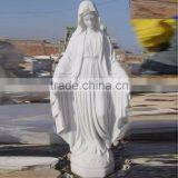 Life Size Stone Carving White Marble Virgin Mary Statues for Sale