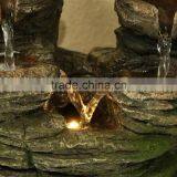 Split Mossy Rock Falls Tabletop Water Fountain With LED Light thumbnail-5