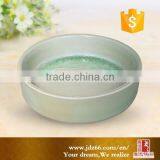 Round Type Emerald Green Ceramic Flower Pot for Artificial Flowers thumbnail-1