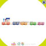 2017 Wholesale Baby Wooden Train Block Funny Kids Wooden Train Block Educational Children Wooden Train Block W05C071 thumbnail-4