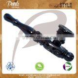 Hi-polish Smooth Surface Ebony Wooden Smoking Pipes thumbnail-1