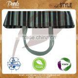 New Design Cotton Canvas Tote Bag With Open Hanging Pocket - Multicolor Allover Stripe Print - Hot Print Bags thumbnail-4