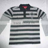 High Quality Disigner Yarn Dyed Long Sleev Cotton Polo Shirt thumbnail-1
