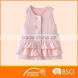 Pink Sleeveless Soft Cotton Baby Girl Dress thumbnail-1