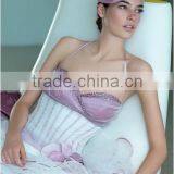 White and Pink Combine Spaghetti Strap Short Front Long Back Wedding Dress thumbnail-3