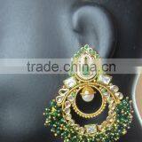Beads Polki Chand Bali Gold Tone Dangler EARRINGS1 thumbnail-4