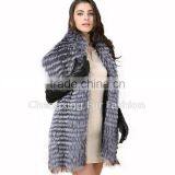 CX-B-79D New Design Fashion Raccoon Fur Warm Women Warm Fur Scarf/Fur Shawl thumbnail-3